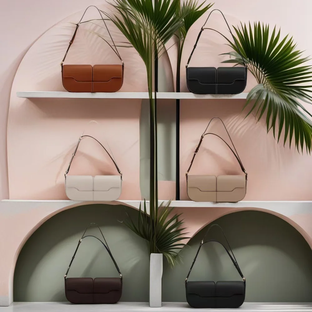 

New style of French stick bag with niche design, women's bag with underarm back showcasing temperament