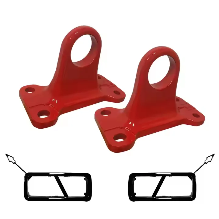 For 2020-2024 Land Rover Defender 90 110 Aluminum Alloy Black Car Tow Hook Bumper Tow Hook D-Rings Rear Trailer Hook Auto Parts