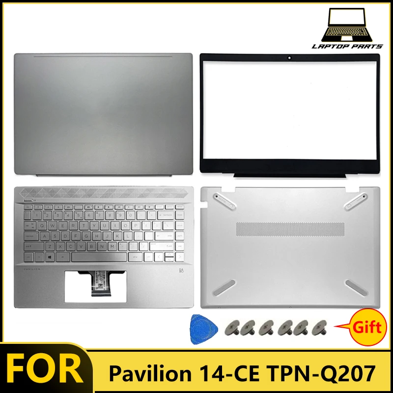 Pièces de rechange pour ordinateur portable Pavilion 14-CE TPN-Q207, couverture arrière LCD, lunette avant, repose-paume, boîtier inférieur, clavier pour Star 14-CE