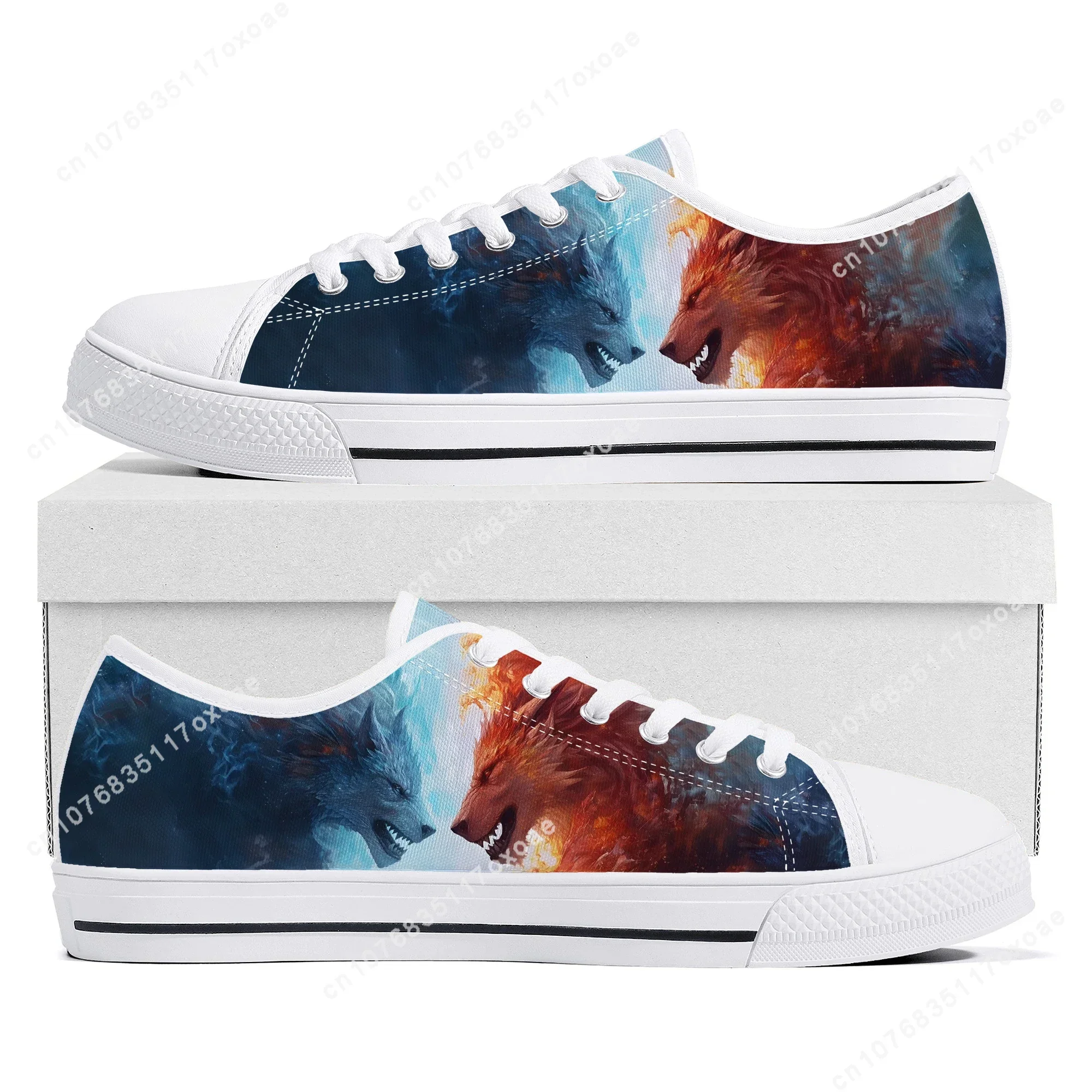 

Wolf shoes Low Top Sneakers Mens Womens Teenager High Quality Animal Canvas Sneaker couple Casual Shoes Customize DIY Shoe