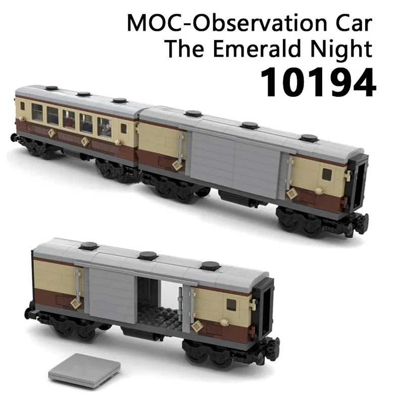 

NEW Train Cabin for 10194 The Emerald Night Train Bricks Model MOC City Car Carriage Building Blocks Creative Idea Expert Toys