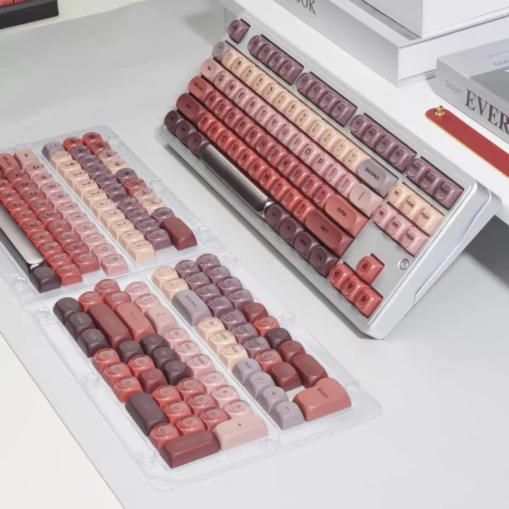 أحمر الشفاه موضوع Keycap مجموعة 134key PBT مخصص لطيف هلام ضباب غطاء لوحة المفاتيح HOA الملف الشخصي الألعاب KeyCap ل لوحة المفاتيح الميكانيكية هدية