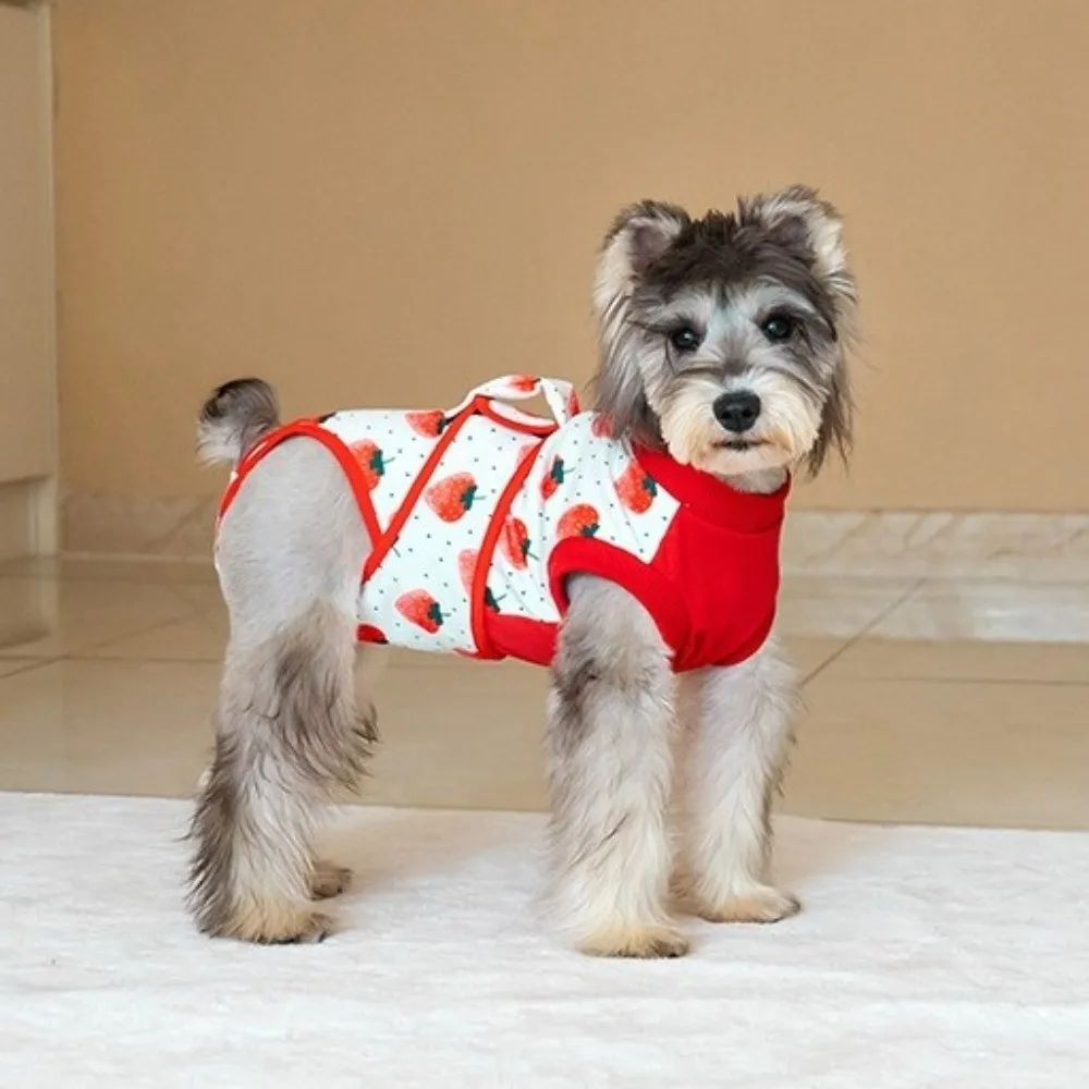 

Breathable Dog Recovery Suit Warm Comfort Fit Anti Licking Protective Clothing High Elasticity Dog Anxiety Vest