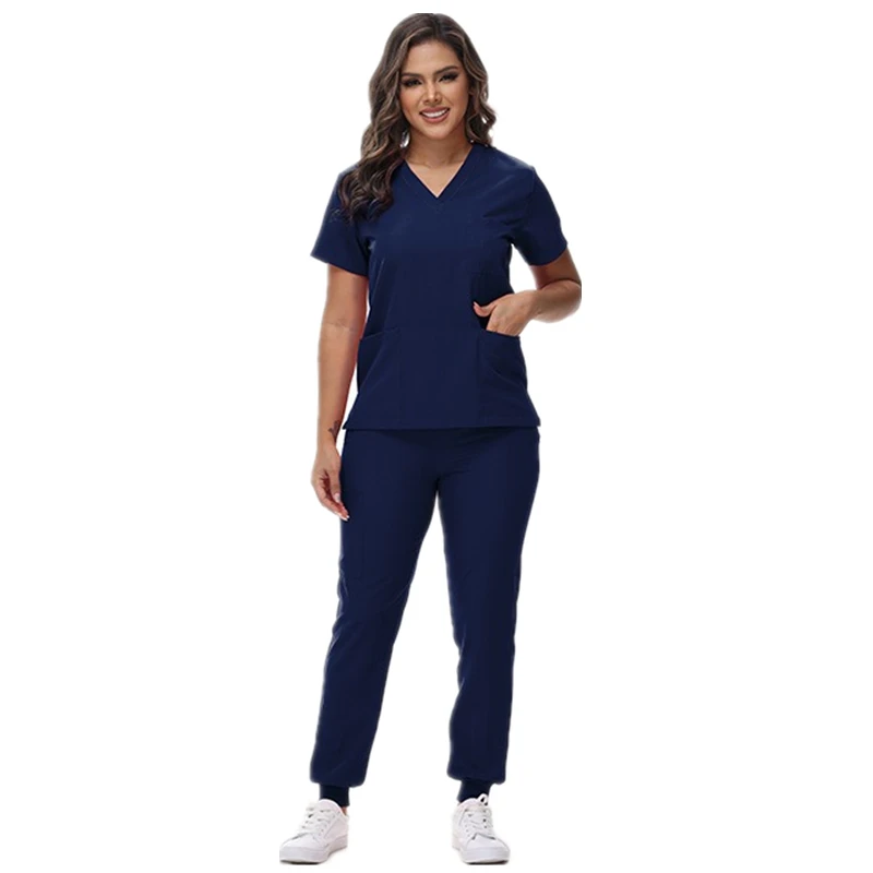 Slim Fit Medizinische Peelings Uniform Frauen Peeling-Sets Pflege Zubehör Krankenhaus Chirurgie Kleider Zahnklinik Schönheitssalon Arbeitskleidung