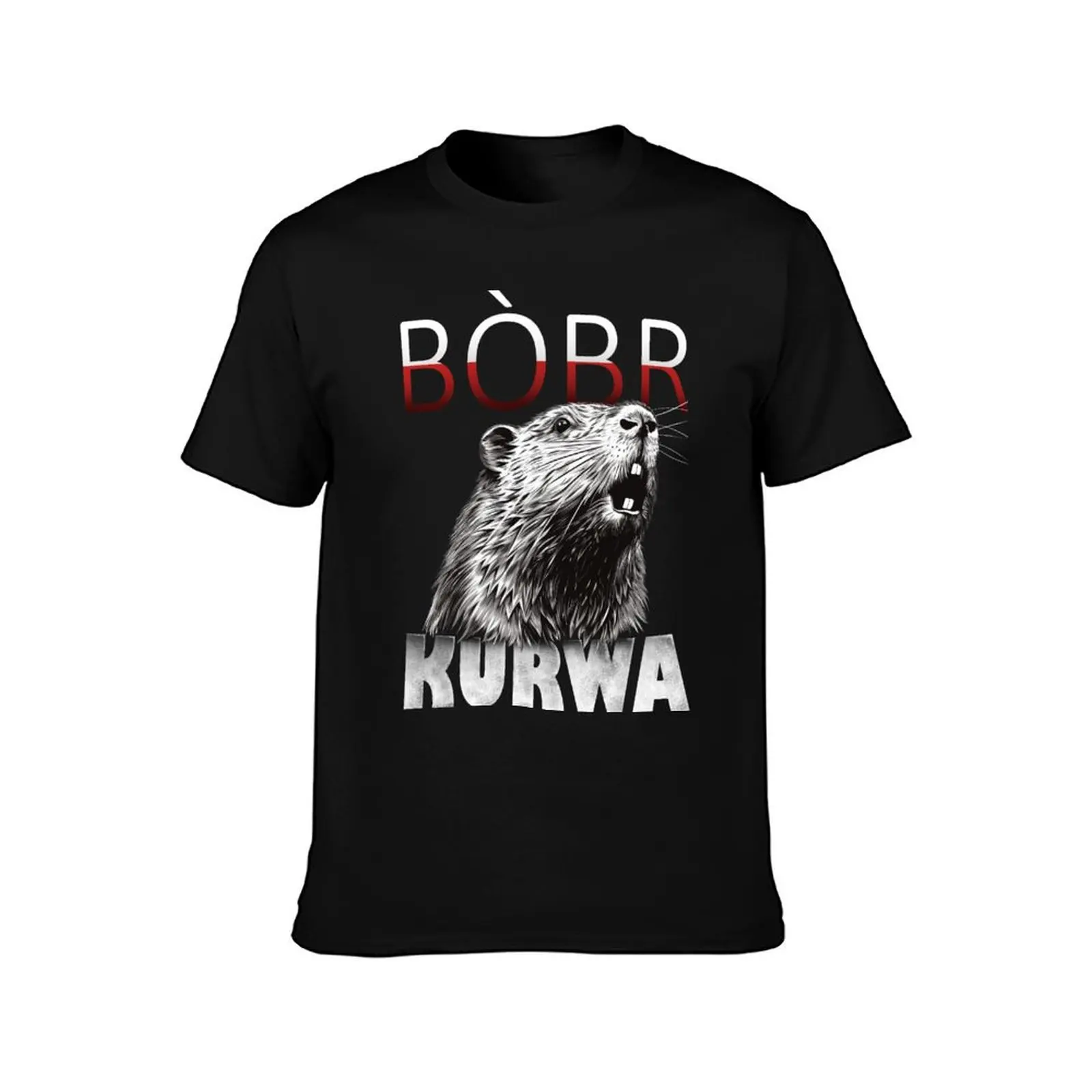Polish Beaver Meme Bobr Bober Kurwa T-Shirt Summer Casual Cotton Tee Oversized Streetwear Tops Vintage Graphic Print