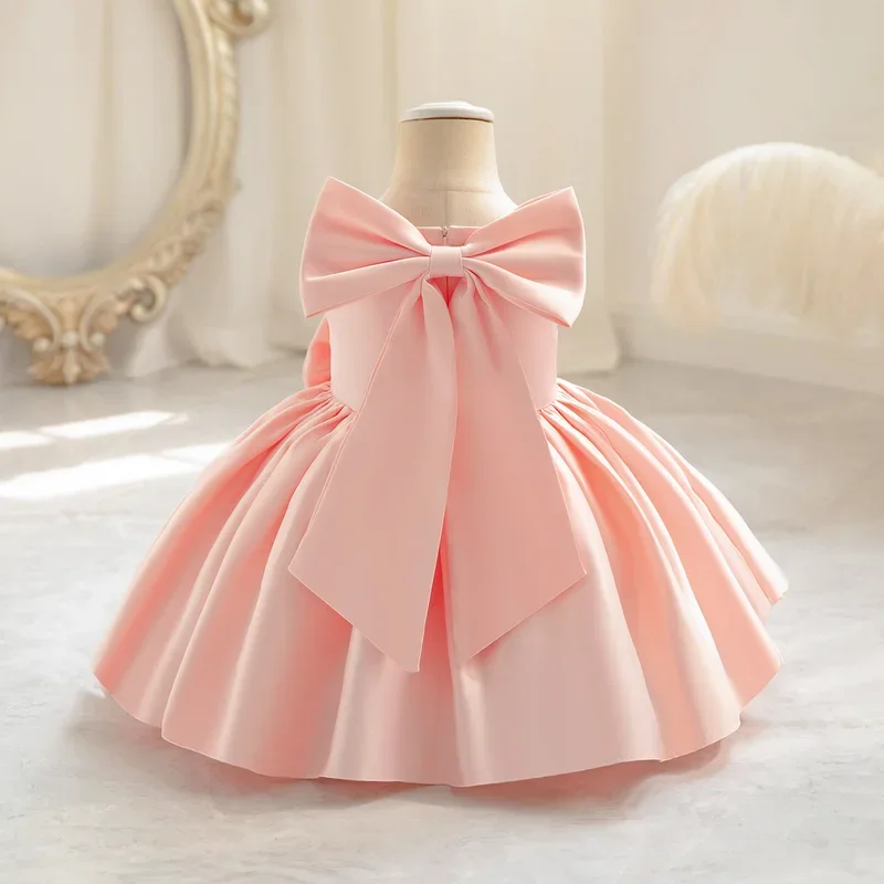 Cute girls dress CHILDREN'S princess dress pompadoour dress bow flower child dresses one year old little girl costume