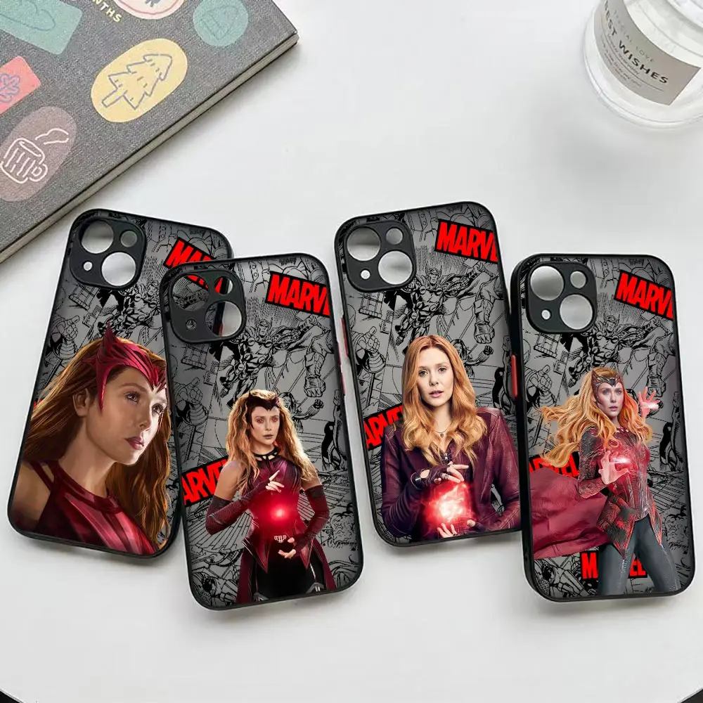 

Marvel Wanda ScarletWitch Case For iPhone 17Air 17 16e 16 ProMax 14 15 17 16 Plus 13 12 11 Pro Max Coque Translucent Phone Cover
