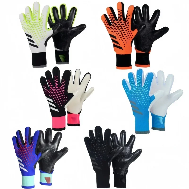 Custom Premium Latex Football Goalkeeper Gloves with Finger Guard Breathable Protective Sports Fitness Hand Protection Gear