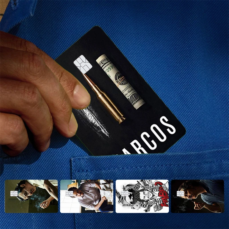 Narcos Pablo Escobar TV Show Poster Cover Skin Sticker For Credit Card Bank Debit Bus Card Front Side