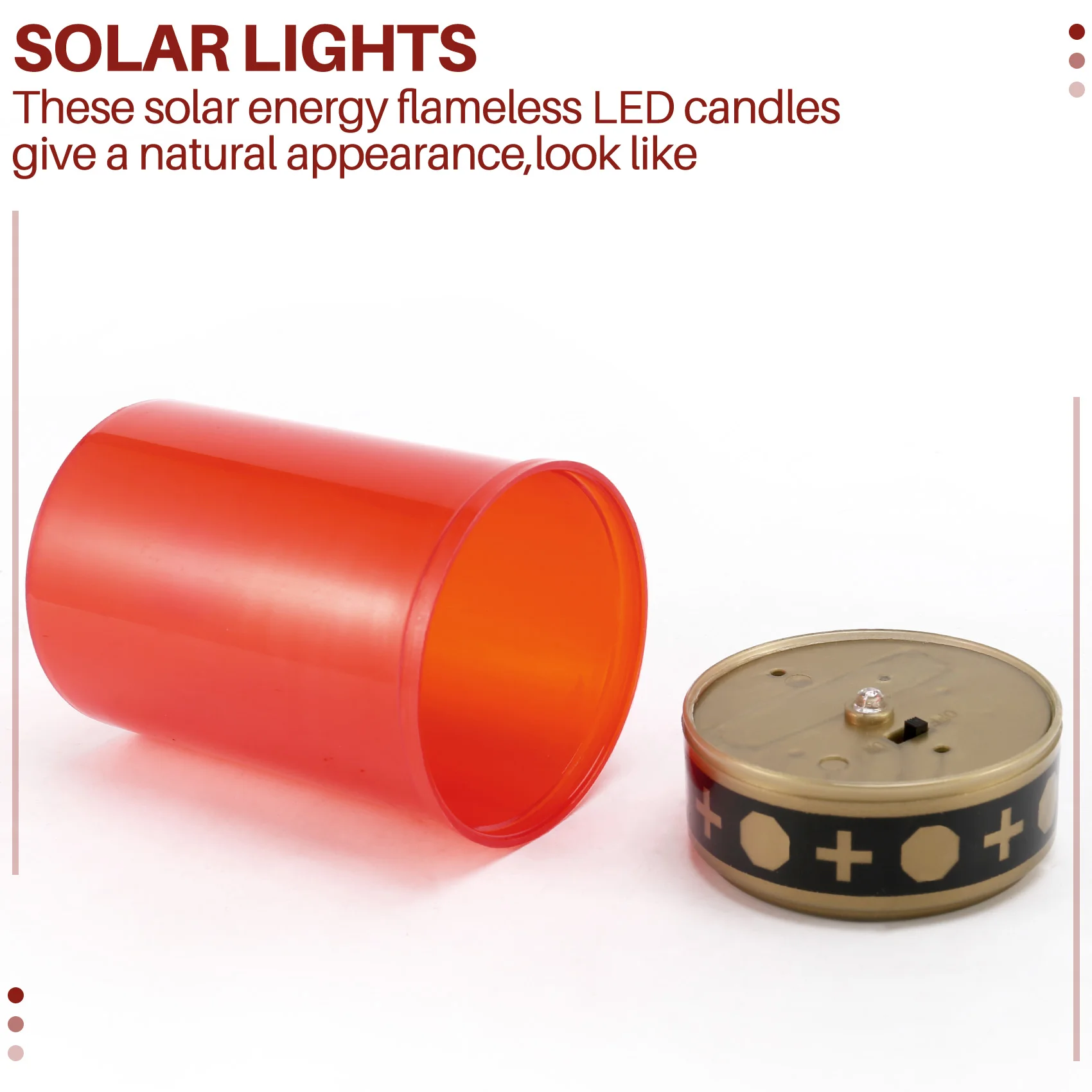 Grave Candle for Cemetery Grave Solar Lights with Lighting LED Grave Light Various Wind