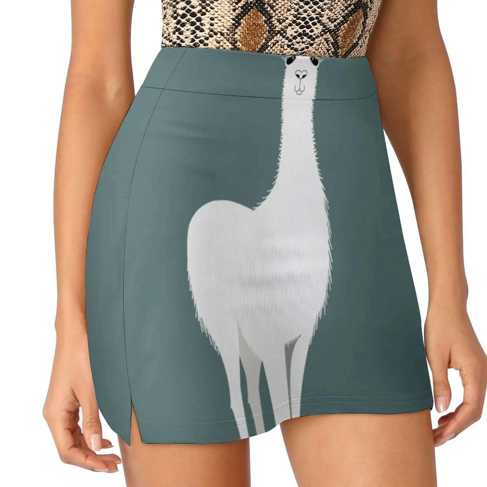 Standing Llama #7 Skirts Woman Fashion 2022 Pant Skirt Mini Skirts Office Short Skirt Portrait Llama Llamas Alpacas Alpaca