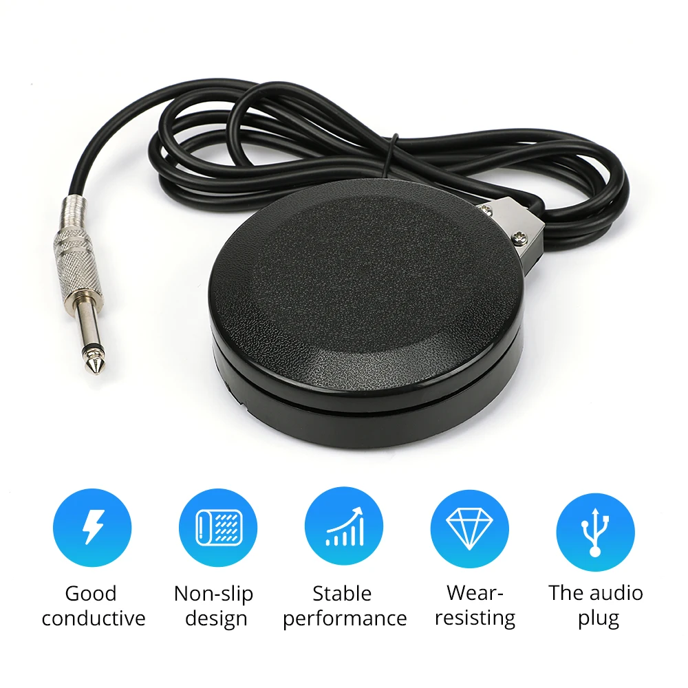 

Hot Selling Round Tattoo Foot Pedal 1.8m Silicone Cord Power Supply Controller Tattoo Machine Accessory for Permanent Makeup