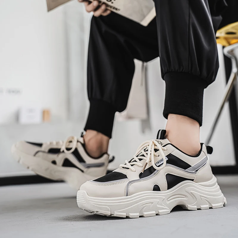 

Новые дышащие мужские модные и универсальные модные повседневные износостойкие кроссовки на толстой подошве, удобные дышащие кроссовки