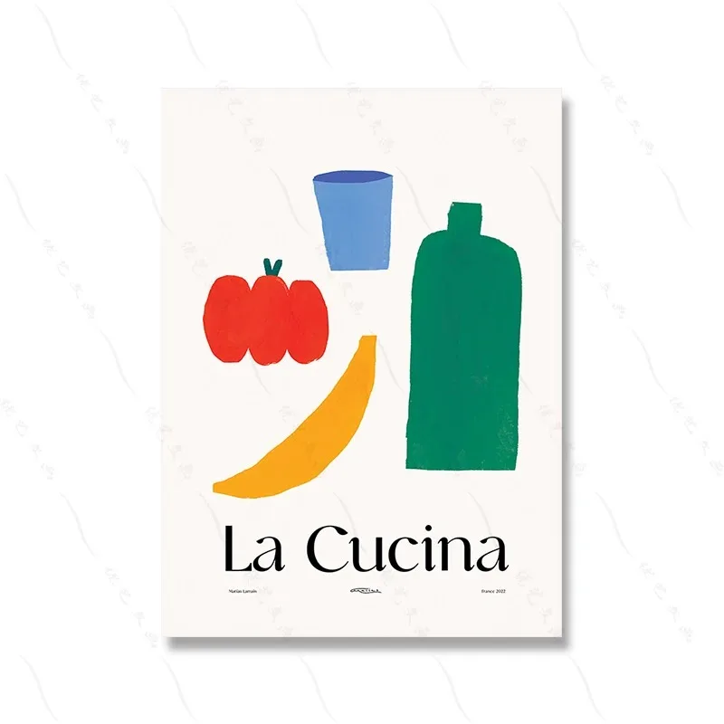 الشمال مجردة معرض ملون مضحك المشارك والمطبوعات بسيطة الرسم على لوحات القماش الجدارية جدار صور لغرفة المعيشة ديكور #4