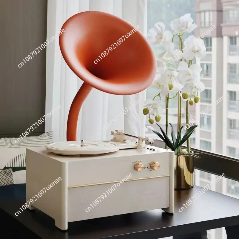 European style Vinyl recording player stereo phonograph Multifunctional integration desktop speaker ornament