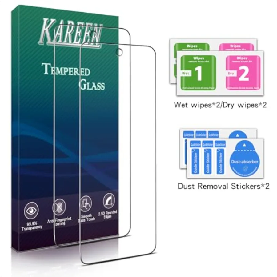 KAREEN 2 Pack Screen Protector for Motorola Moto G Power 5G 2025 Tempered Glass Film 9H Hardn Anti Scratch Bubble Free Case Fri