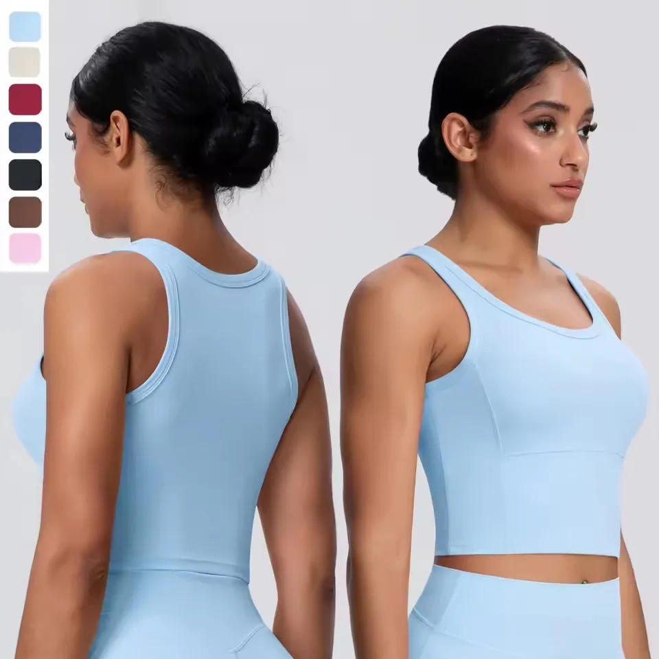 1 قطعة المرأة جمع عارية يشعر تجريب سترة يوجا لصيف رياضة اللياقة البدنية الجري للصدمات اليوغا الملابس الداخلية مع وسادة الصدر #1