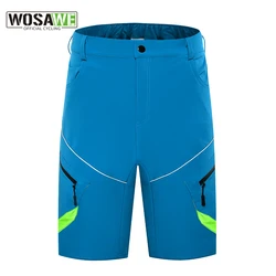 WOSAWE Men Cycling Shorts MTB Downhill Bermuda Mountain Bike Bicycle Shorts Water Resistant Loose Fit Outdoor Sports Riding