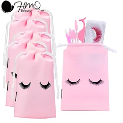 20Pcs Eyelashes Make Up Bag Reusable Aftercare Bags Toiletry Lipstick Travel Pouch Lash Extension Supplies Cosmetic Makeup Tools