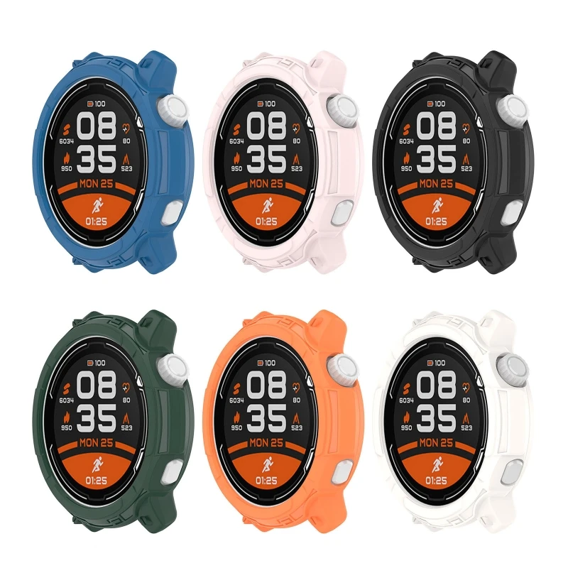 إطار حماية من البولي يوريثان واقي للشاشة لهاتف Coros Pace 2 غطاء حماية من الجلد الناعم كم حماية