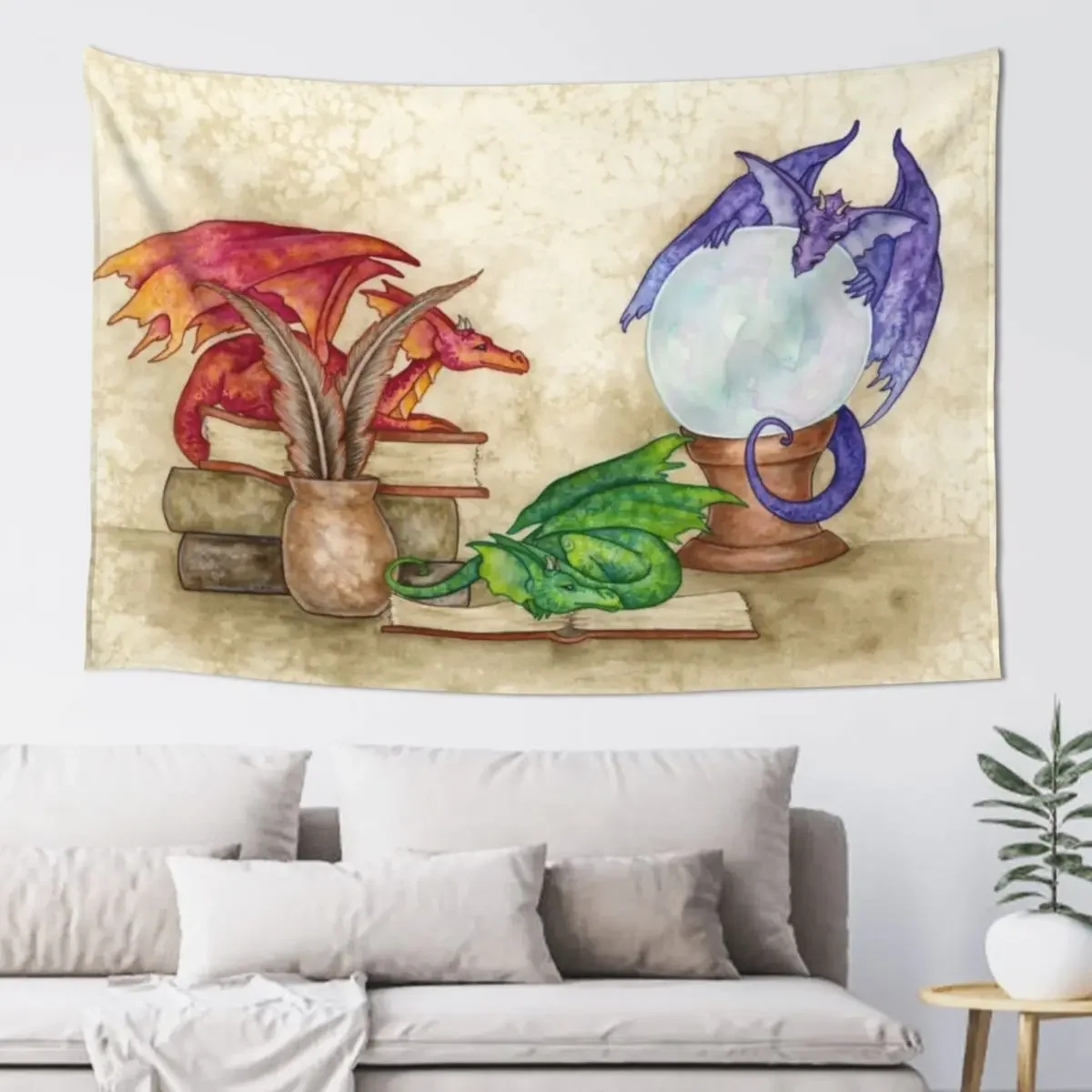 

Dragons In The Library Tapestry Decoration Home Christmas Decoration Cute Room Decor Room Decor For Girls Tapestry