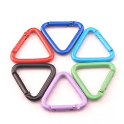 5pcs 6 Colors Carabiner New Triangle 34*31*4.0mm Outdoor Snap Clip Bottle Hook Outdoor Tool