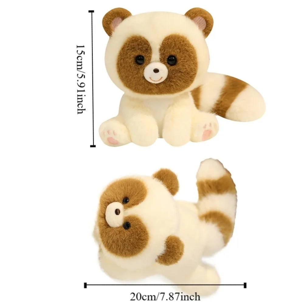 Presente de aniversário almofada de pulso animais sentados animais de estimação guaxinim dos desenhos animados boneca de pelúcia crianças