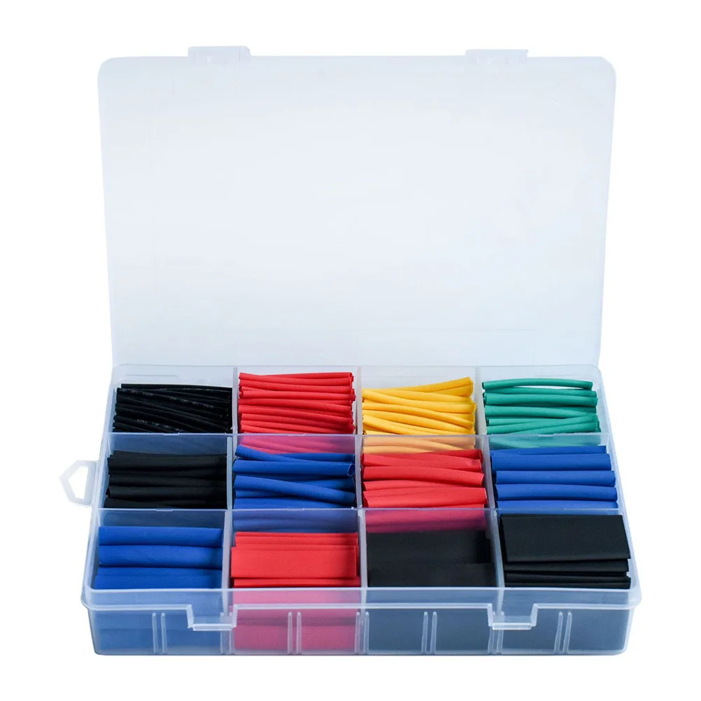 750pcs Heat Shrink Tubing Assorted Sizes Colorful Wire Wrap For Solder Joint Protection Electrical Insulation Kit