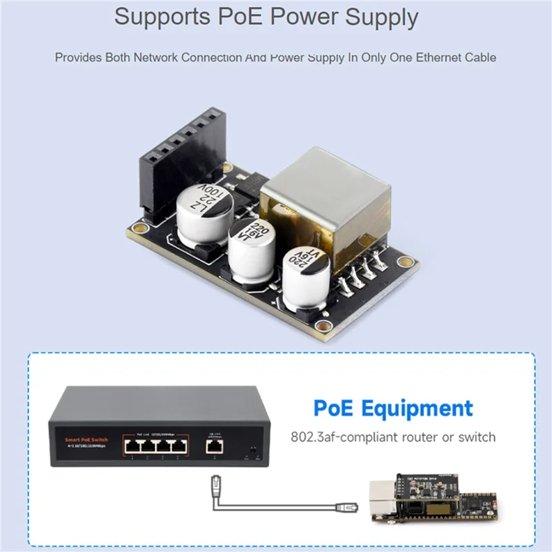 ABMF-8X ESP32-S3-POE-ETH ESP32-S3 이더넷 개발 보드 지원 Poe 듀얼 코어 Wi-Fi 및 Bluetooth 무선 USB Type-C