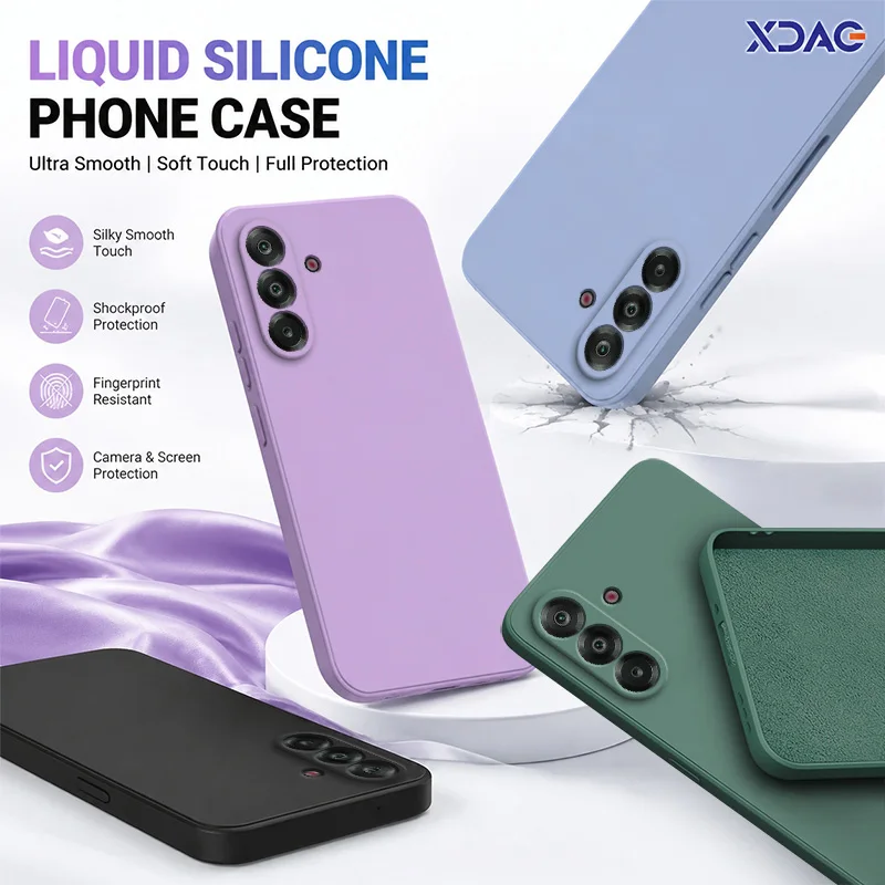 Slim Fundas for Samsung Galaxy M07 M17 M17e M47 5G Global Upgraded Square Liquid Silicone Case Soft Microfiber Lining Back Cover