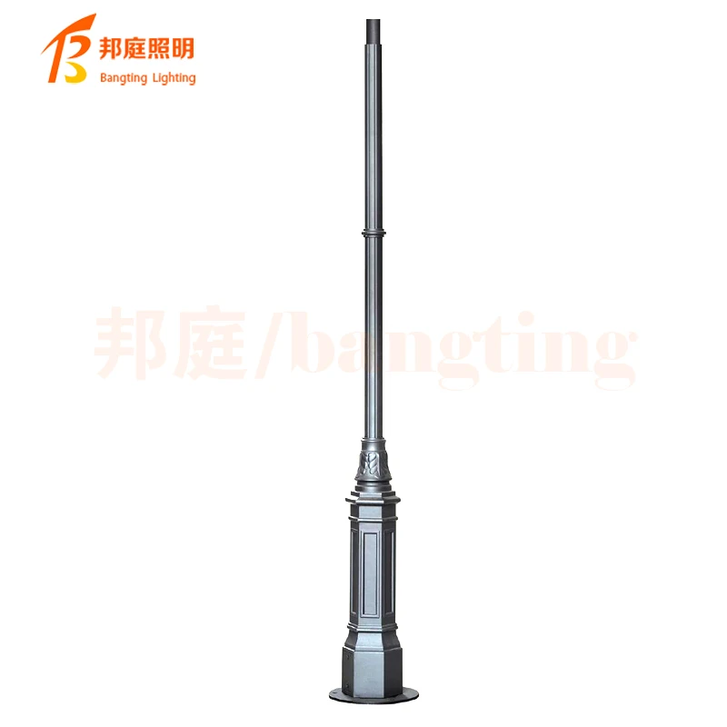 220V sprzedaż hurtowa IP65 wodoodporna lampa uliczna zewnętrzna 2-5M wysoki słup w stylu europejskim szklana kula krajobraz E27 E26 lampa ogrodowa