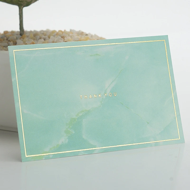 10pcs/lot Postcard Envelope Message Cards Giftbox Thank You Grateful European Style Marbling Wedding Business Invitation Gift