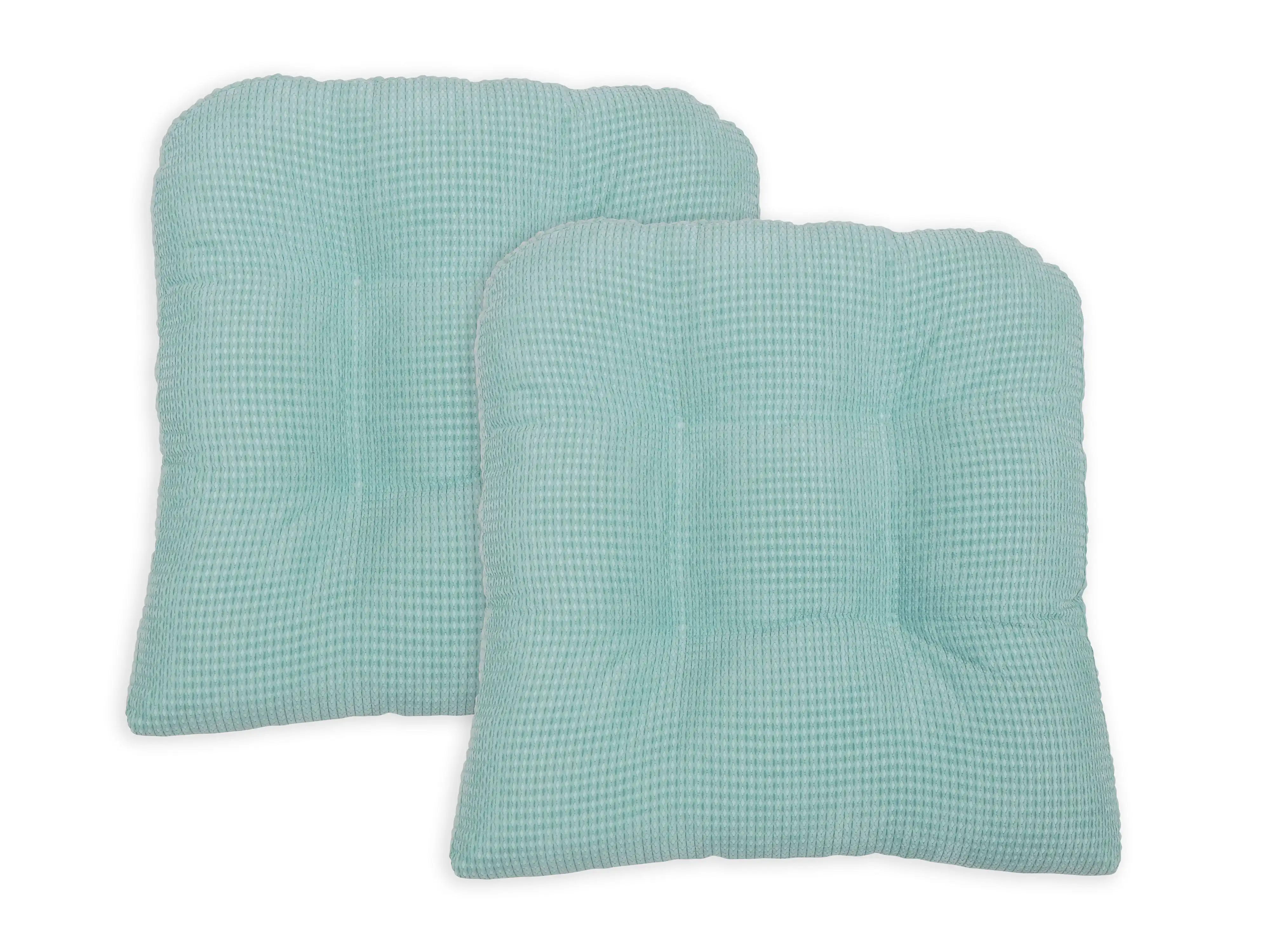 

Set of 2 Chairp Cushions Aqua Dimensions 16.00 x 16.00 x 3.00 Inches Material Polyester Pattern Plain