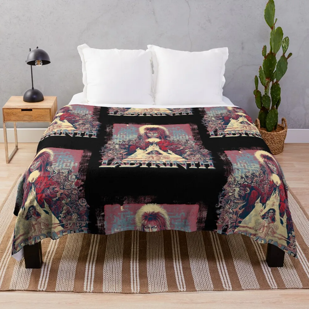 

Labyrinth Retro Vintage Throw Blanket
