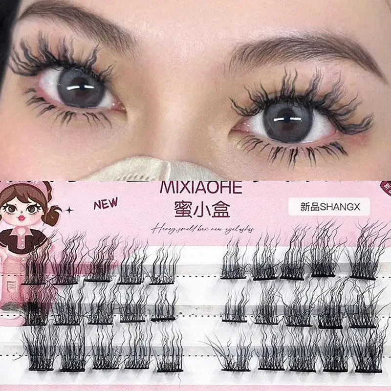 Lã Individual rolo de cílios postiços, Natural Manga Eye Lashes, longo Wispy, 3D Mink Lash, Namoro Diário, Maquiagem Ferramenta, Novo