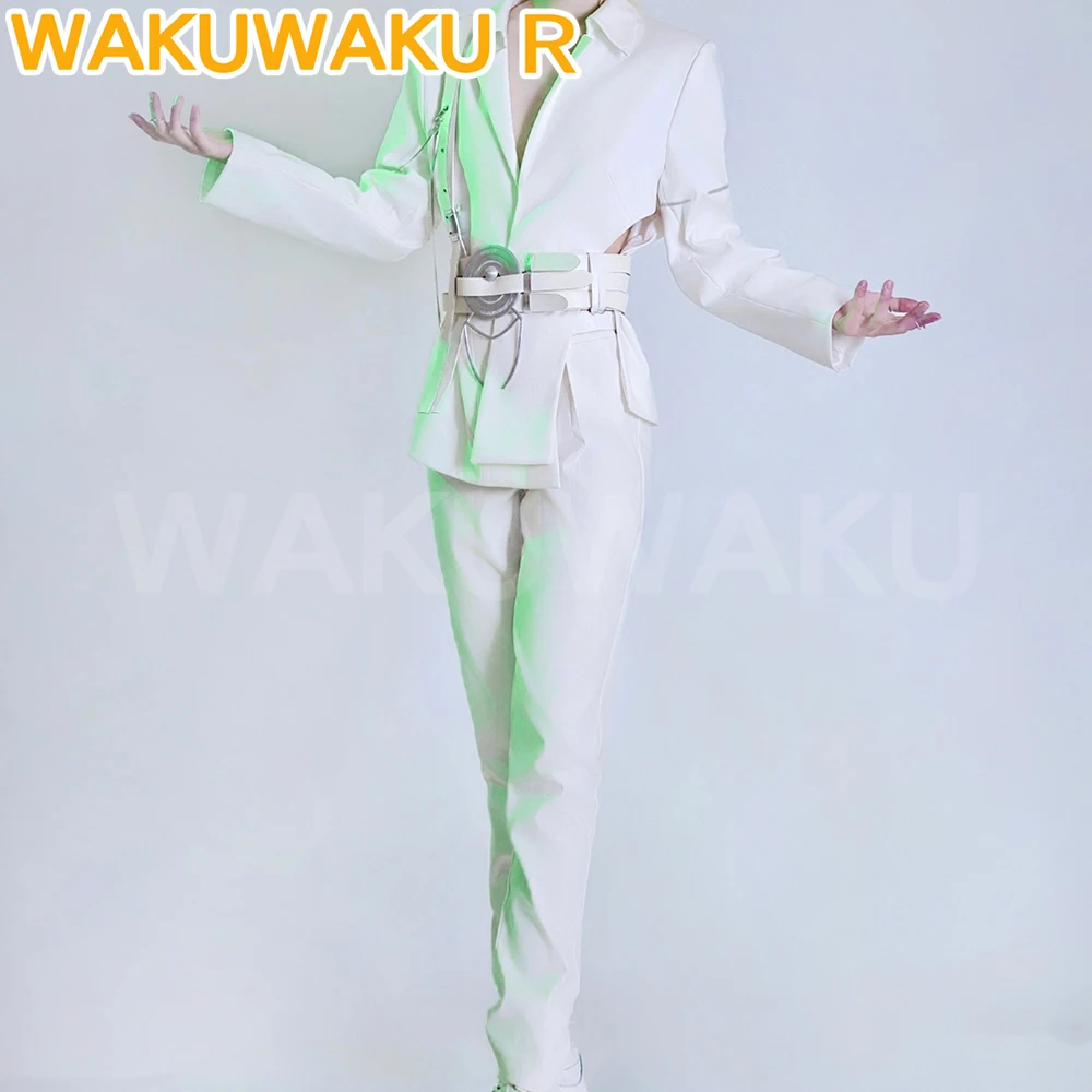 أزياء لوكا التأثيرية أنيمي الغريبة المرحلة التأثيرية 【XS-2XL】WakuWaku-R الرجال الأبيض الجولة 7 وميض ذهب موحدة لوكا تأثيري حجم كبير #2