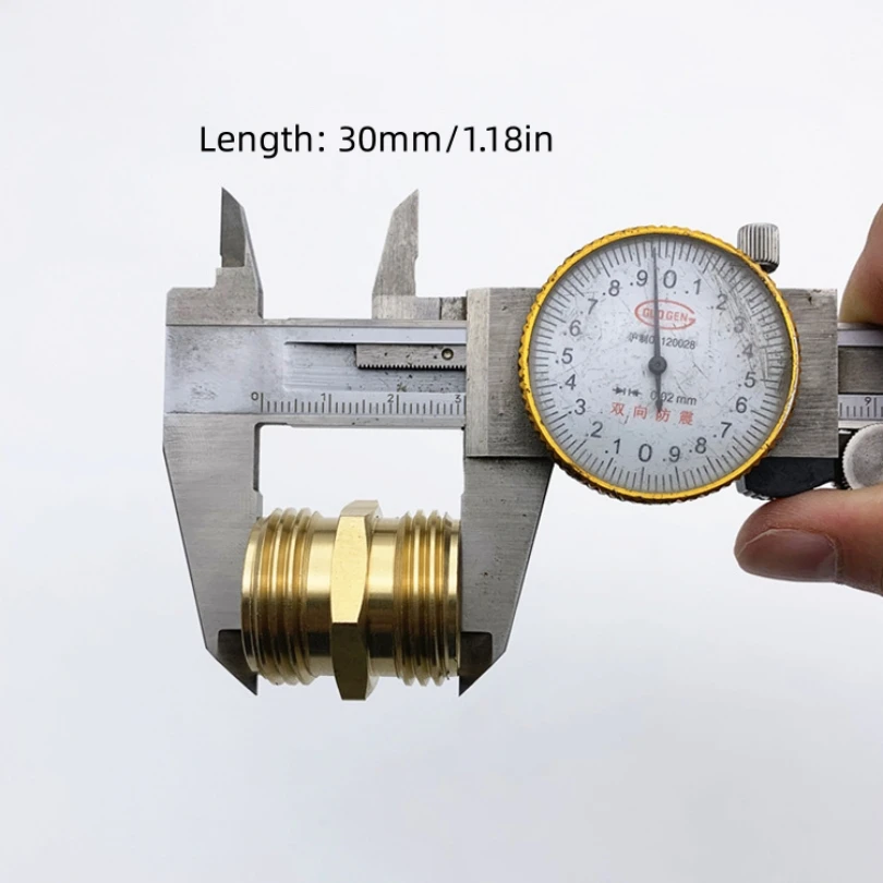 2pcs Garden Hose Adapter 3/4 Inch Brass Double Male Quick Connector