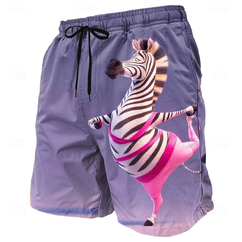 

Мужские шорты Screaming Donkey Personality Board Shorts для летней одежды, повседневные быстросохнущие шорты для пляжа, забавные шорты с 3D-принтом