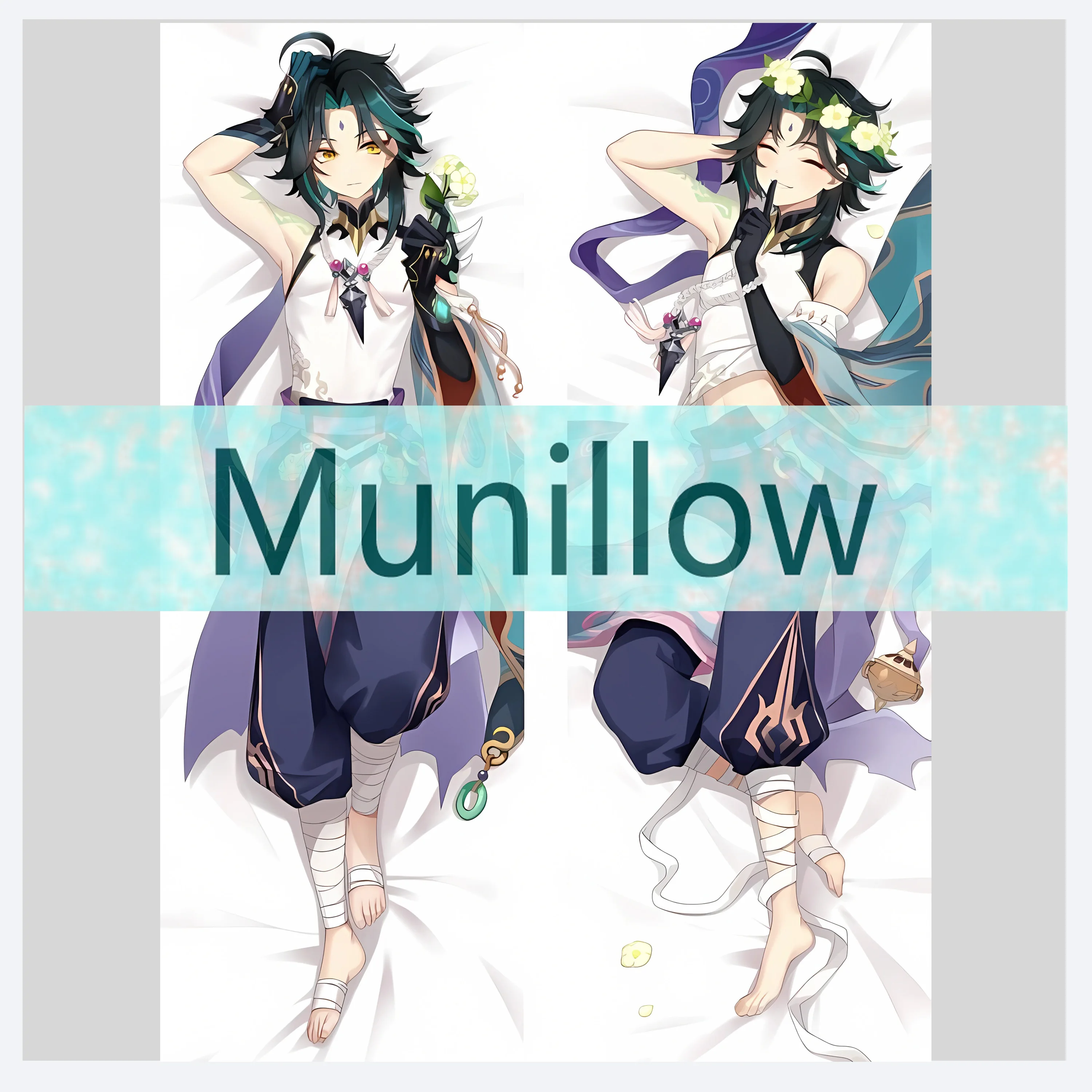 Xiao Anime Dakimakura Pillowcase 2WAY Tricot Double Sided HD Print Hugging Body Pillow Cover Otaku Gift