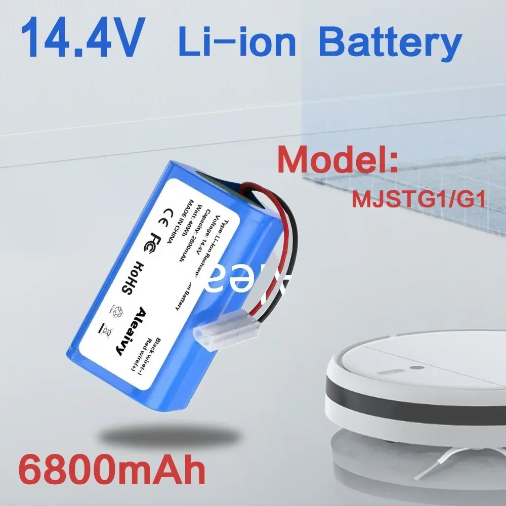 

14.4V 2600mAh Lithium Ion Battery,Suitable for Xiaomi Robot Vacuum Mop Essential G1 (SKV4136GL) (MJSTG1) Robot Vacuum Cleaner