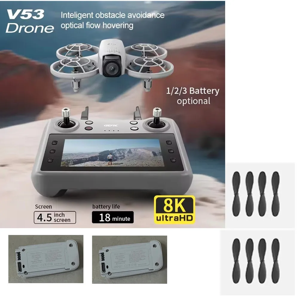 

4D-V53 аксессуары аккумулятор 3,7 В 600 мАч/пропеллер кленовый лист/для 4DRC V53 запасные части для дронов V53 батареи