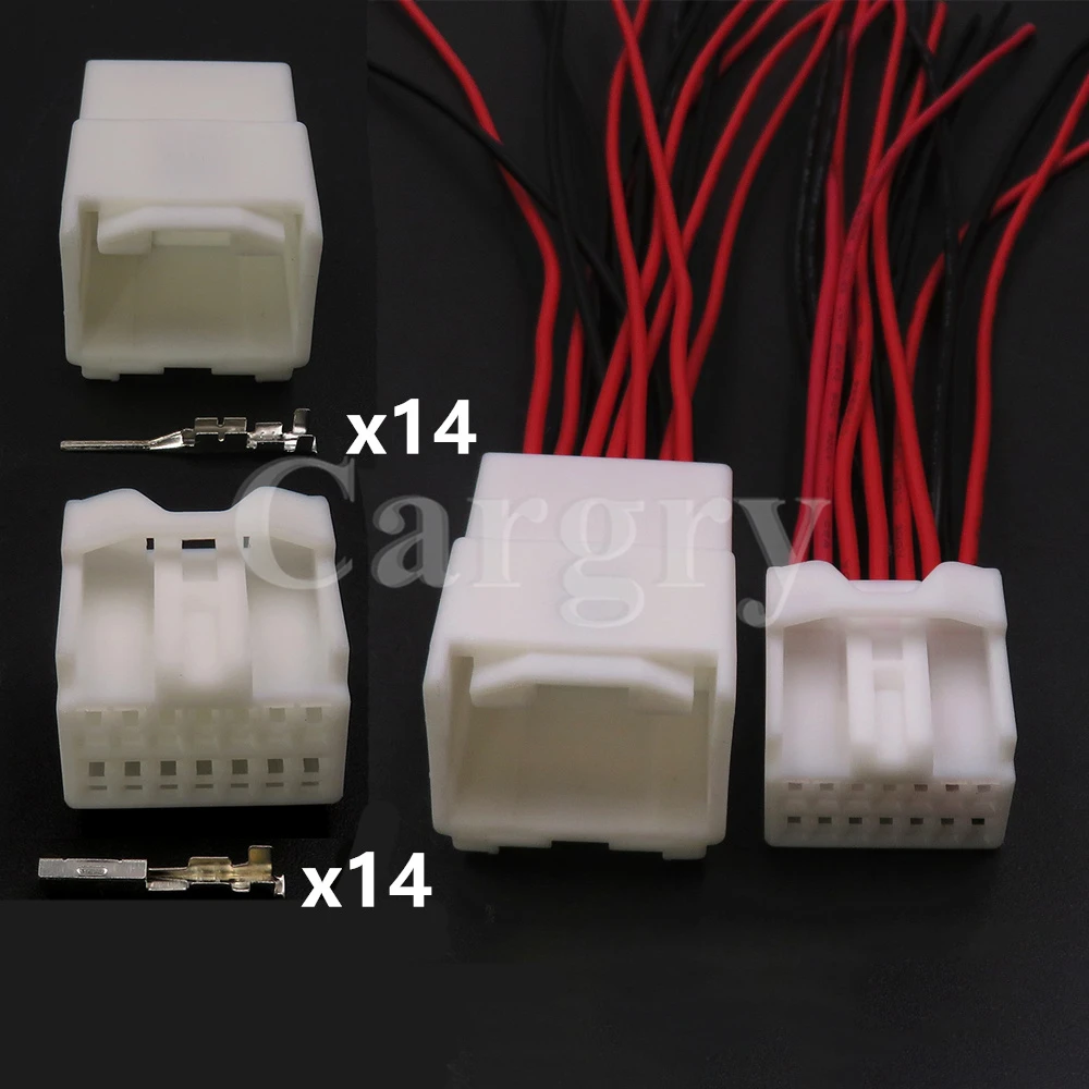 

1 Set 14P 7382-5842 7283-5832 AC Assembly Automotive Wiring Terminal Socket for Toyota Crown 90980-11910 90980-11911