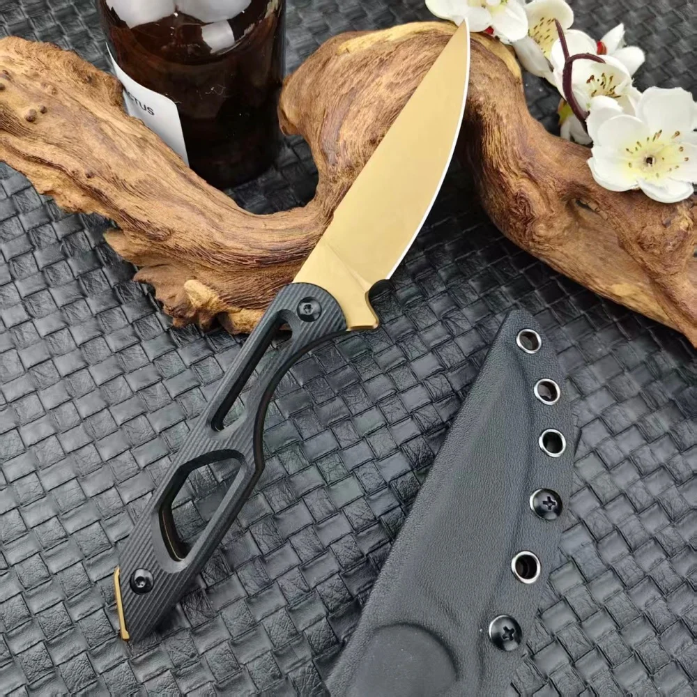 

Портативный прямой нож для кемпинга с рукояткой G10 и ножнами K, для выживания на природе, приключений в джунглях, спасательных работ, идеальный подарок