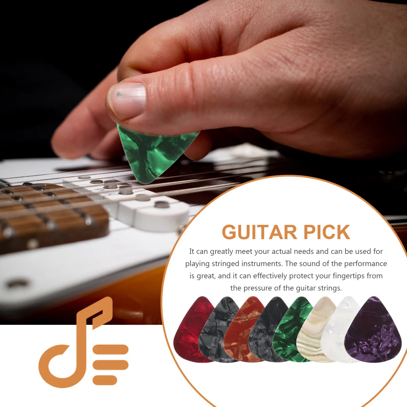 30Pcs Guitar Accessories Picks Guitar Plectrum For Sturdy Nylon Triangle Acoustic Electric Kit Playing