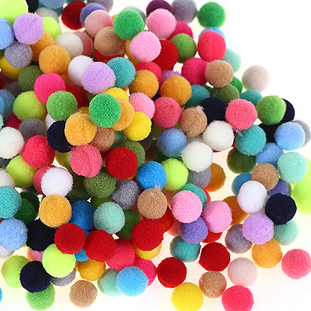 100 Stück Kinder Bunte DIY Pompons Pom-Ball Näh-Dekoration Bunte Bälle Handtaschen-Accessoire Pom-Ball