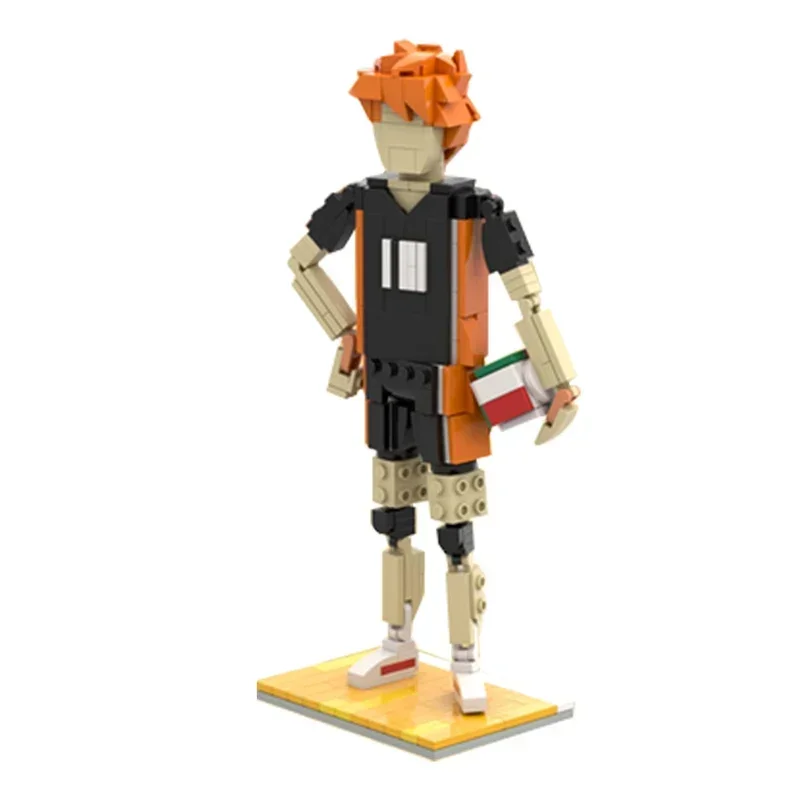 

Moc Building Blocks Volleyball Juvenile Anime Haikyuu Action Figure Big Head Model Juguetes Toy DIY Children Birthday Gift