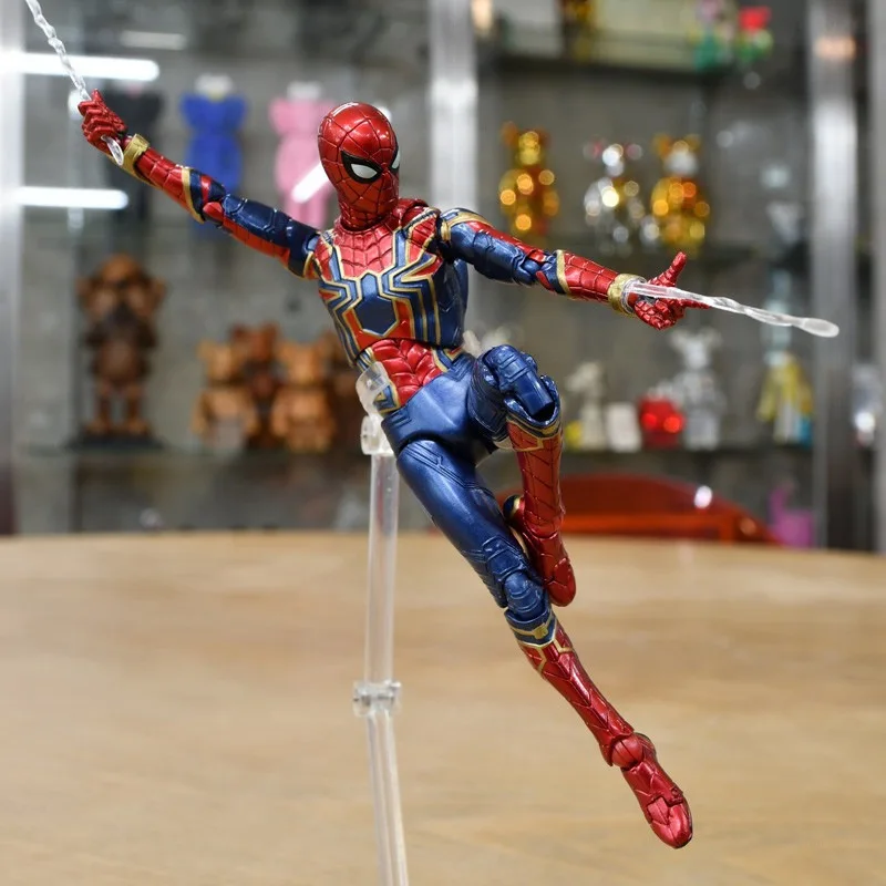 Mafex-Figurines d'action Avenger Spider Man pour enfants, statue de beurre, cadeaux de collection pour petit ami, modèle 081, 14cm