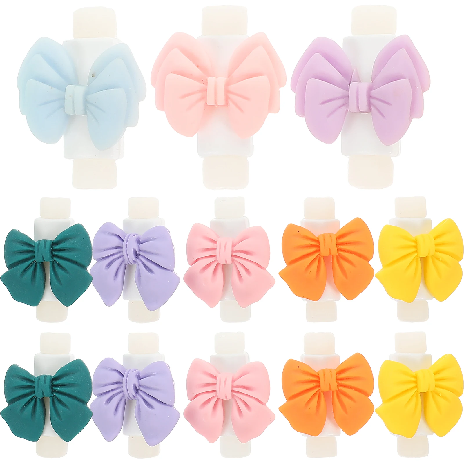 

Data Cable Protective Sleeve Lovely Bowknot Cord Protector Reusable Cables Organizer Home Cable Accessories Mixed