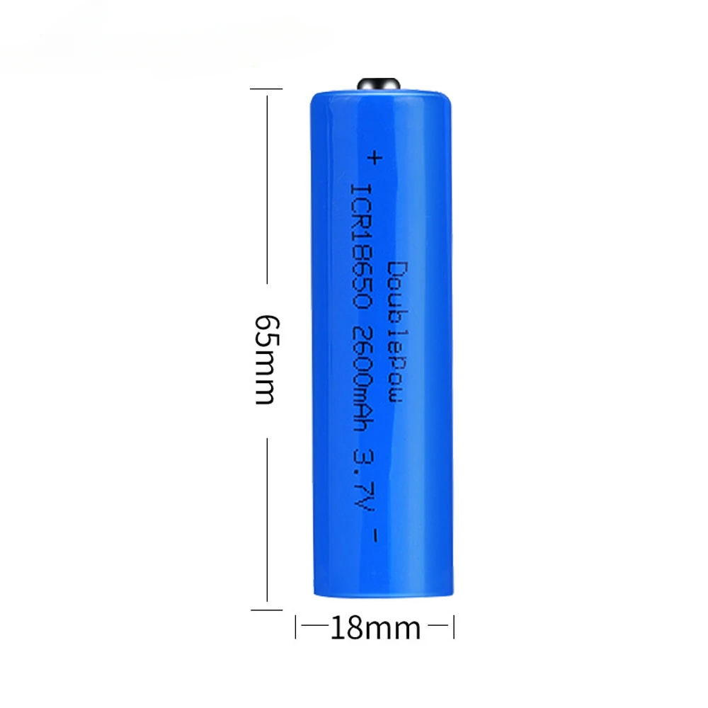 4PCS 100% Real Capacity 18650 Battery 3.7v 2600mah 18650 Rechargeable Lithium Battery for Flashlight Doorbell Fan Batteries