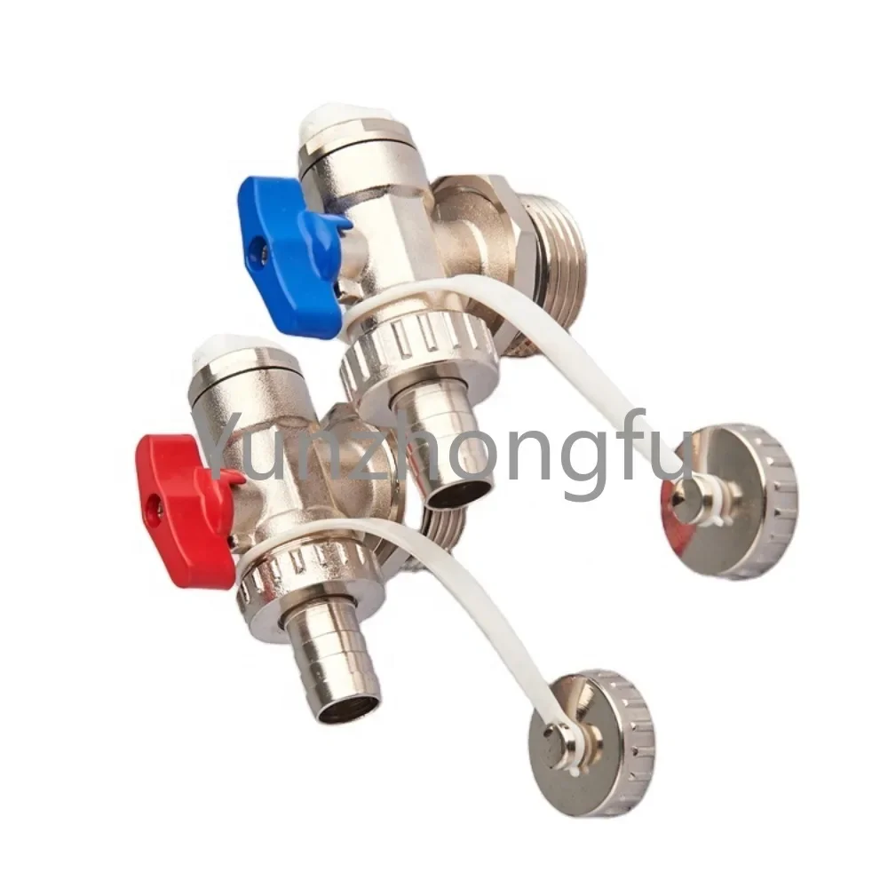 Manufactory best price high quality brass colour nickel-plated ball valve with plug